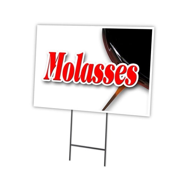 Signmission Molasses Yard Sign & Stake outdoor plastic coroplast window, C-1824 Molasses C-1824 Molasses - main